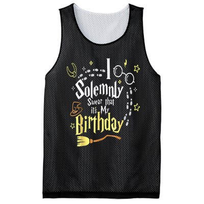 I Solemnly Swear That Its My Birthday Funny Mesh Reversible Basketball Jersey Tank