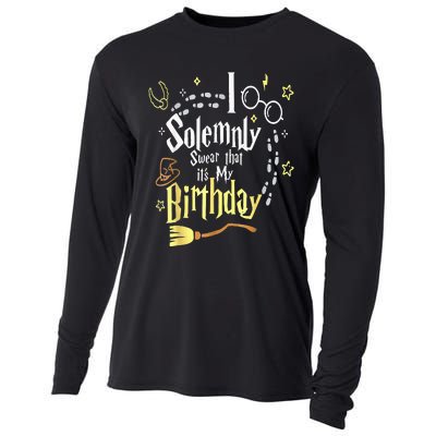 I Solemnly Swear That Its My Birthday Funny Cooling Performance Long Sleeve Crew