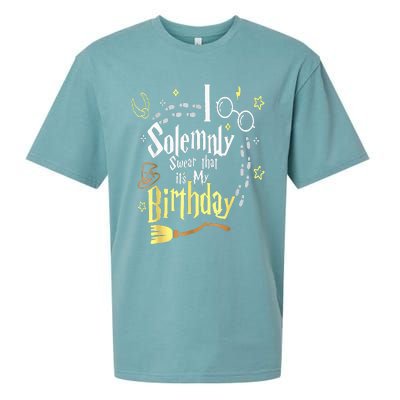 I Solemnly Swear That Its My Birthday Funny Sueded Cloud Jersey T-Shirt