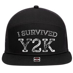 I Survived Survivor Year 2000 Funny Graphic 7 Panel Mesh Trucker Snapback Hat