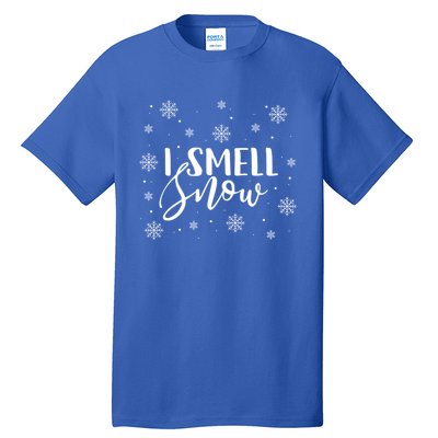 I Smell Snow Winter Snowflakes Christmas Gift Meaningful Gift Tall T-Shirt