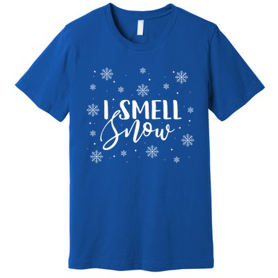 I Smell Snow Winter Snowflakes Christmas Gift Meaningful Gift Premium T-Shirt