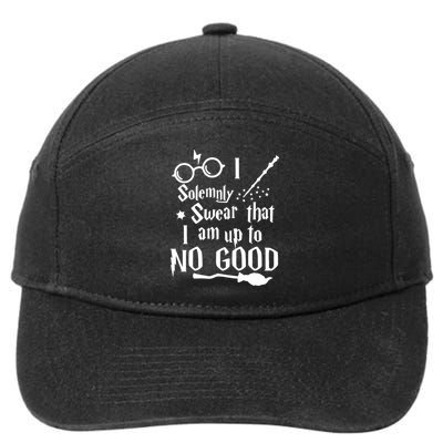 I Solemnly Swear That I Am Up To No Good Funny Saying 7-Panel Snapback Hat