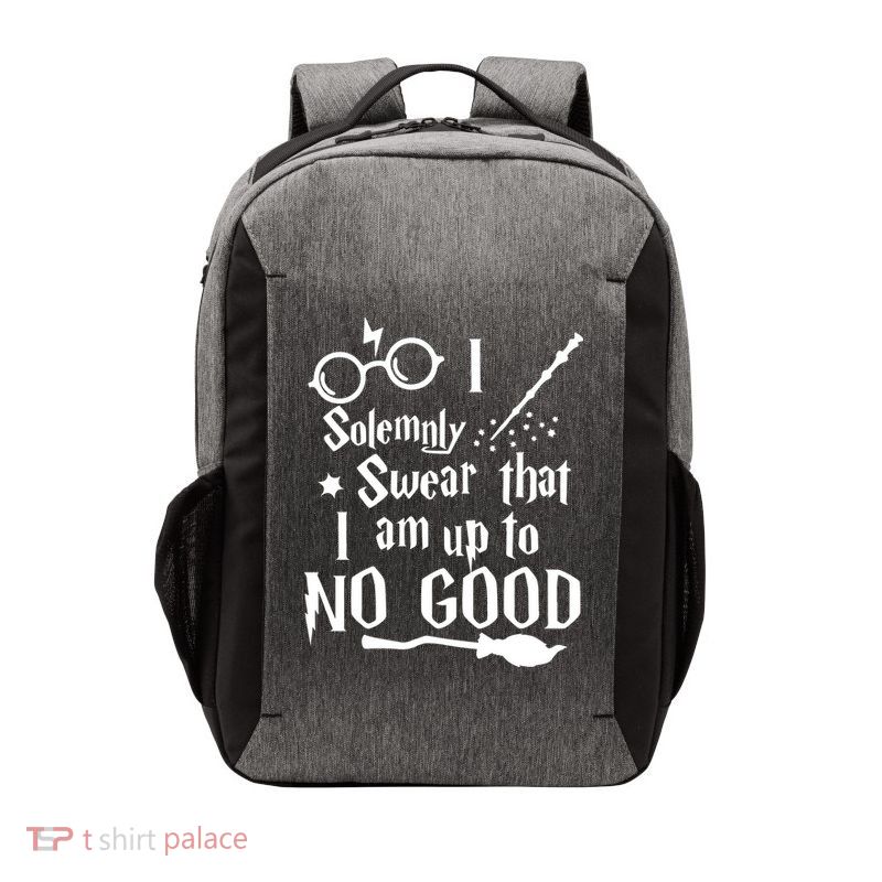 I Solemnly Swear That I Am Up To No Good Funny Saying Vector Backpack