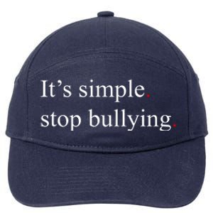 Its Simple Stop Bullying Anti Bully 7-Panel Snapback Hat