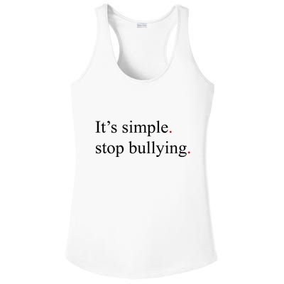 Its Simple Stop Bullying Anti Bully Ladies PosiCharge Competitor Racerback Tank