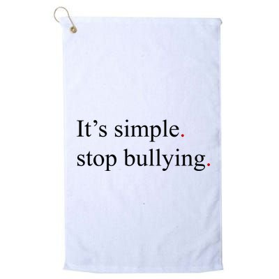 Its Simple Stop Bullying Anti Bully Golf Towel