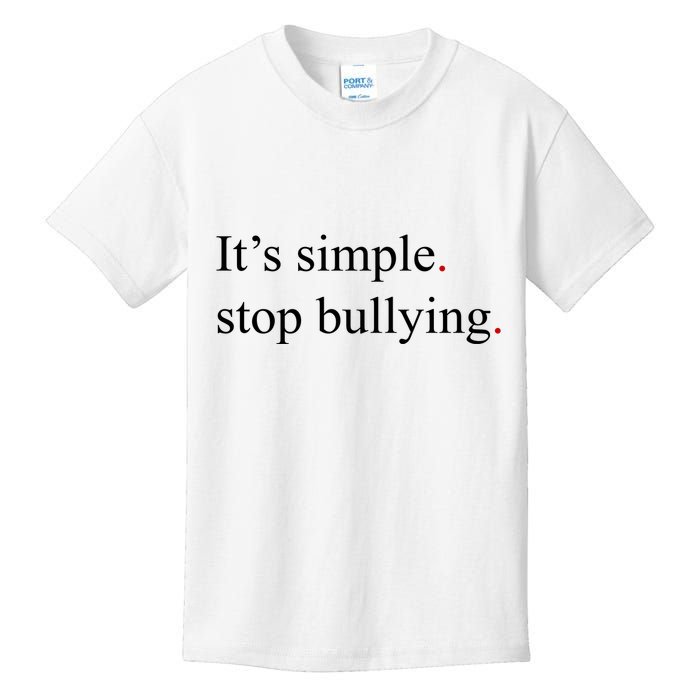 Its Simple Stop Bullying Anti Bully Kids T-Shirt