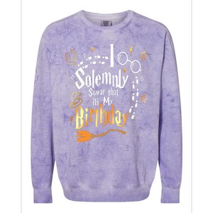 I Solemnly Swear That Its My Birthday Funny Colorblast Crewneck Sweatshirt