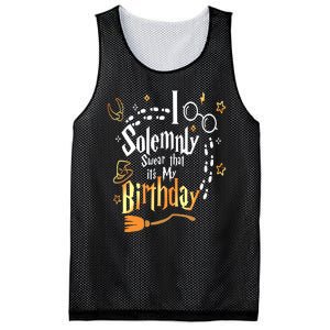 I Solemnly Swear That Its My Birthday Funny Mesh Reversible Basketball Jersey Tank