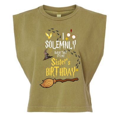 I Solemnly Swear That It's My Sister's Birthday Garment-Dyed Women's Muscle Tee