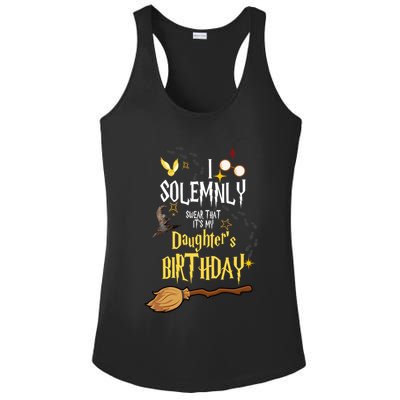 I Solemnly Swear That It's My Daughter's Birthday Ladies PosiCharge Competitor Racerback Tank