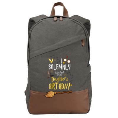 I Solemnly Swear That It's My Daughter's Birthday Cotton Canvas Backpack