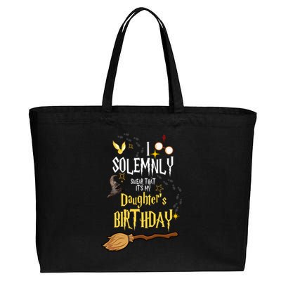 I Solemnly Swear That It's My Daughter's Birthday Cotton Canvas Jumbo Tote