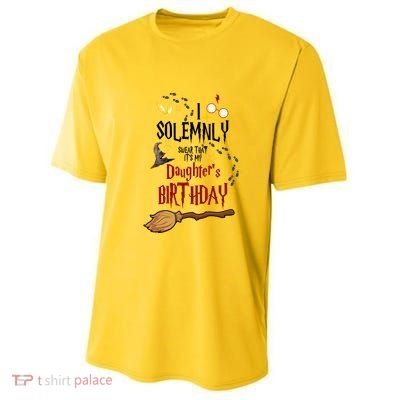 I Solemnly Swear That It's My Daughter's Birthday Youth Performance Sprint T-Shirt