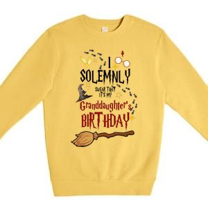 I Solemnly Swear That It's My Graddaughter's Birthday Premium Crewneck Sweatshirt