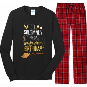 I Solemnly Swear That It's My Graddaughter's Birthday Long Sleeve Pajama Set