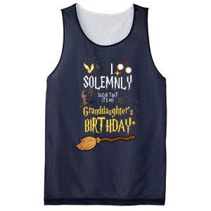 I Solemnly Swear That It's My Graddaughter's Birthday Mesh Reversible Basketball Jersey Tank