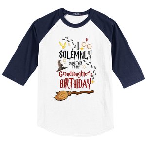 I Solemnly Swear That It's My Graddaughter's Birthday Baseball Sleeve Shirt