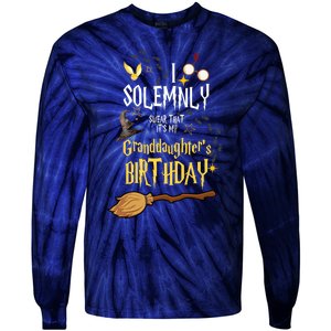 I Solemnly Swear That It's My Graddaughter's Birthday Tie-Dye Long Sleeve Shirt