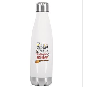 I Solemnly Swear That It's My Graddaughter's Birthday Stainless Steel Insulated Water Bottle