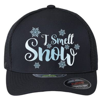 I Smell Snow Cute Snowflakes Snowy Winter Holiday Christmas Gift Flexfit Unipanel Trucker Cap