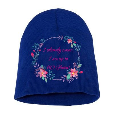 I Solemnly Swear I Am Up To No Gluten! Celiac Disease Gift Short Acrylic Beanie