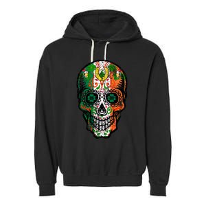 Irish Skull St Patricks Day Garment-Dyed Fleece Hoodie