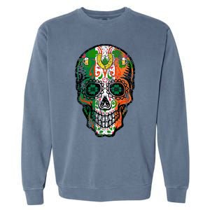 Irish Skull St Patricks Day Garment-Dyed Sweatshirt