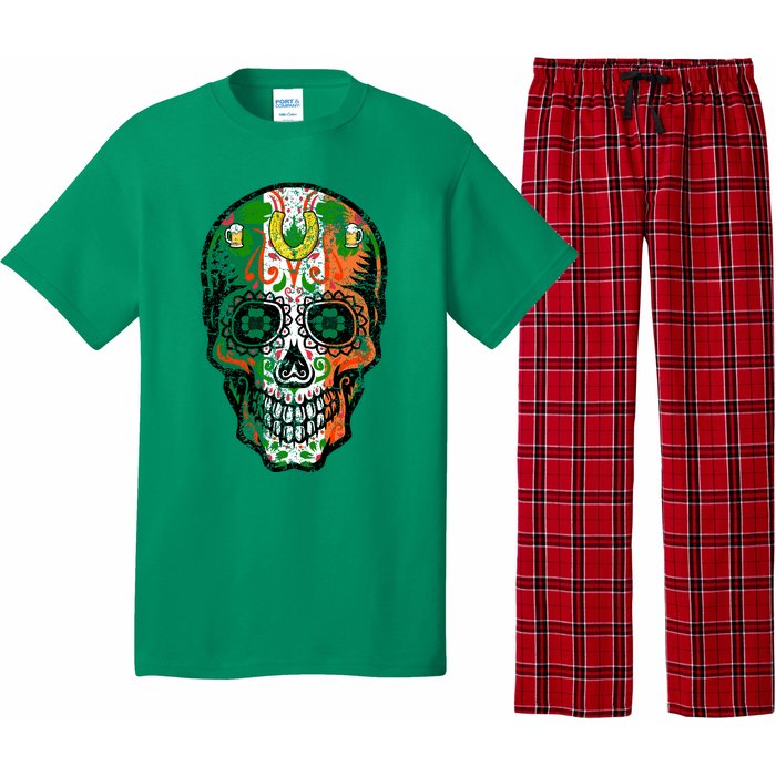 Irish Skull St Patricks Day Pajama Set