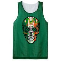 Irish Skull St Patricks Day Mesh Reversible Basketball Jersey Tank