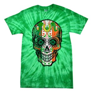 Irish Skull St Patricks Day Tie-Dye T-Shirt