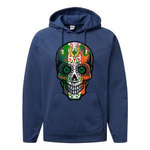 Irish Skull St Patricks Day Performance Fleece Hoodie