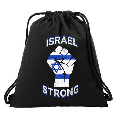 Israel Strong Support Stand With Israel Love Jewish Pride  Drawstring Bag