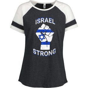 Israel Strong Support Stand With Israel Love Jewish Pride  Enza Ladies Jersey Colorblock Tee