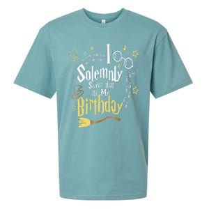 I Solemnly Swear That Its My Birthday Sueded Cloud Jersey T-Shirt