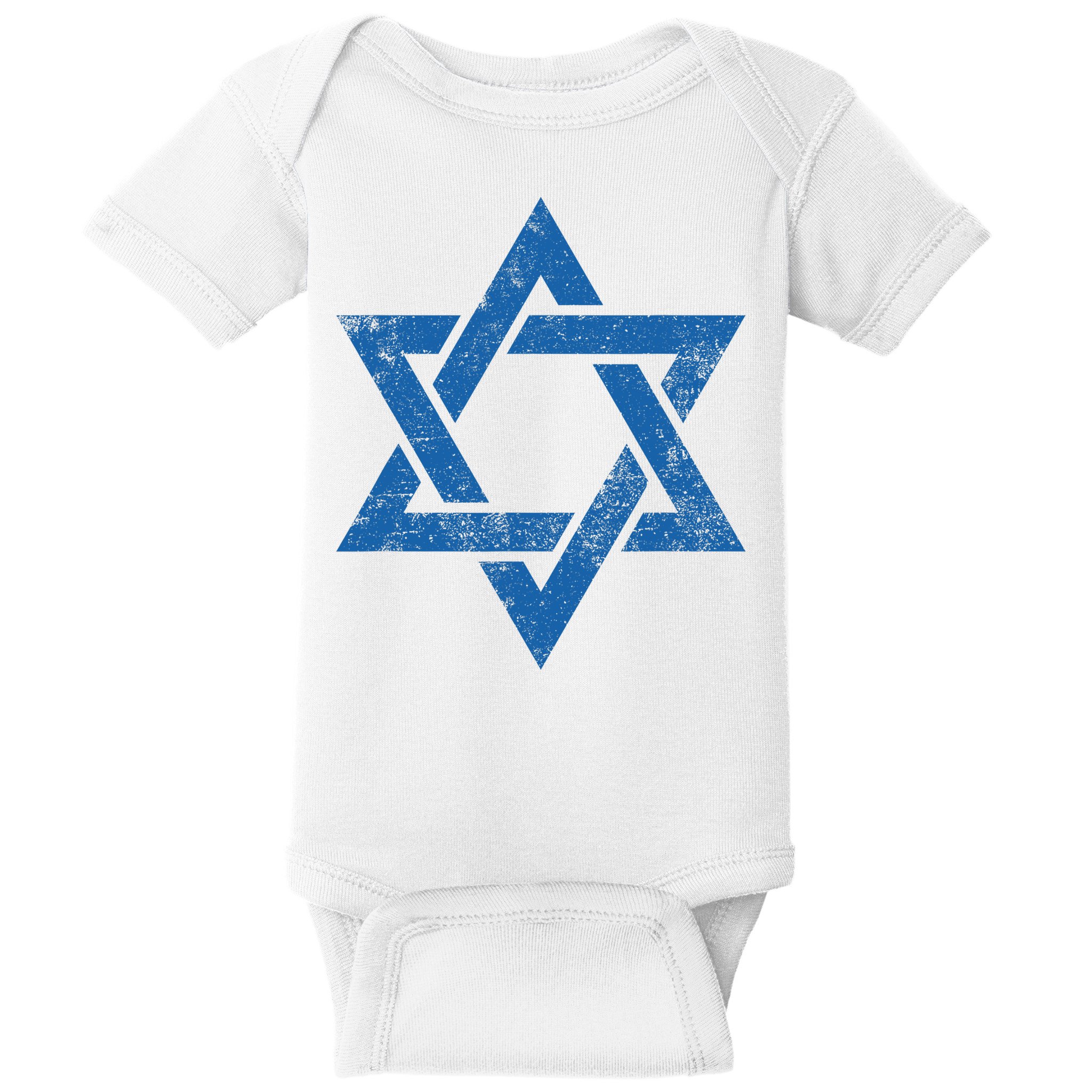 Israeljewish Symbol Star Of David Pray For Israel Baby Bodysuit