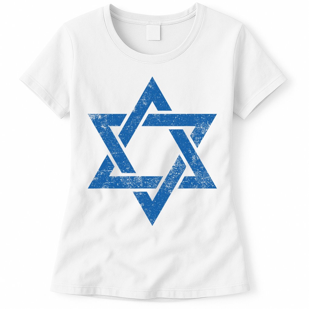 Israeljewish Symbol Star Of David Pray For Israel Womens T-Shirt
