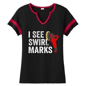 I See Swirl Marks Auto Detailer Car Detailing Ladies Halftime Notch Neck Tee