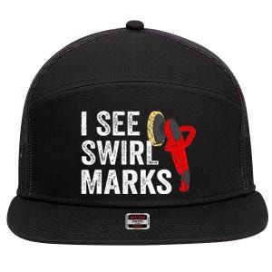 I See Swirl Marks Auto Detailer Car Detailing 7 Panel Mesh Trucker Snapback Hat