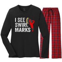 I See Swirl Marks Auto Detailer Car Detailing Women's Long Sleeve Flannel Pajama Set 