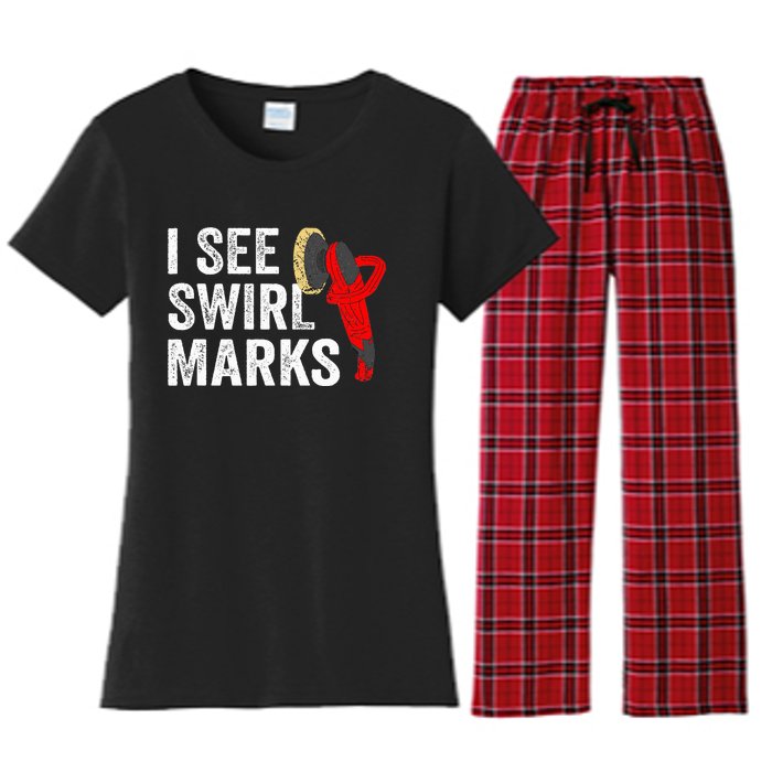 I See Swirl Marks Auto Detailer Car Detailing Women's Flannel Pajama Set