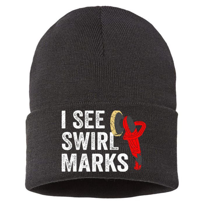 I See Swirl Marks Auto Detailer Car Detailing Sustainable Knit Beanie