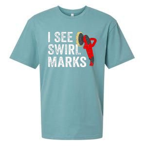 I See Swirl Marks Auto Detailer Car Detailing Sueded Cloud Jersey T-Shirt