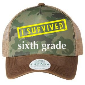 I Survived Sixth Grade Graduation Teacher Present Legacy Tie Dye Trucker Hat