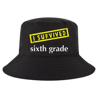 I Survived Sixth Grade Graduation Teacher Present Cool Comfort Performance Bucket Hat