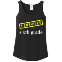 I Survived Sixth Grade Graduation Teacher Present Ladies Essential Tank