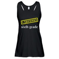 I Survived Sixth Grade Graduation Teacher Present Ladies Essential Flowy Tank