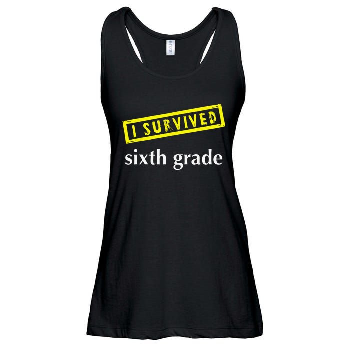 I Survived Sixth Grade Graduation Teacher Present Ladies Essential Flowy Tank