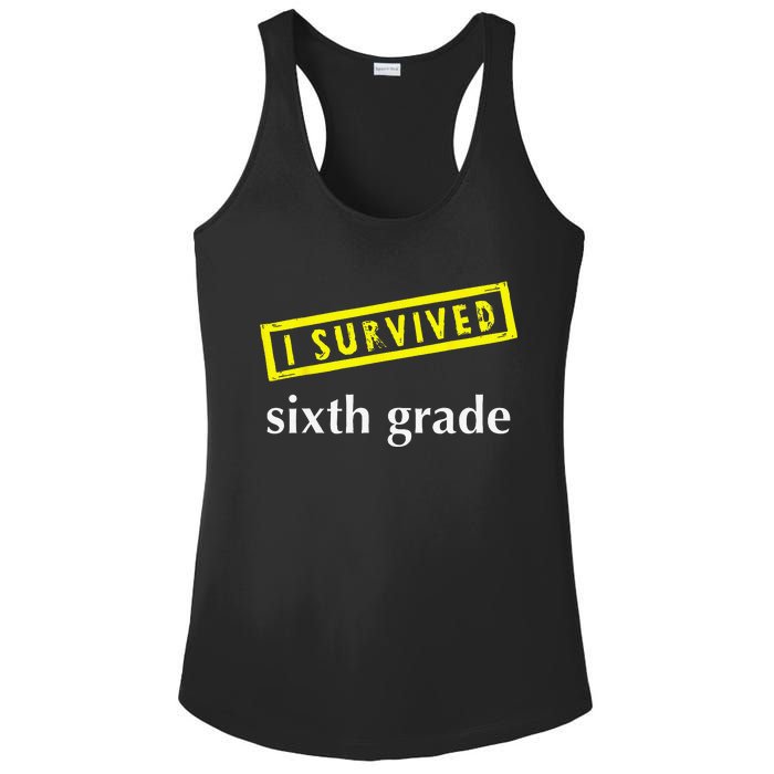 I Survived Sixth Grade Graduation Teacher Present Ladies PosiCharge Competitor Racerback Tank